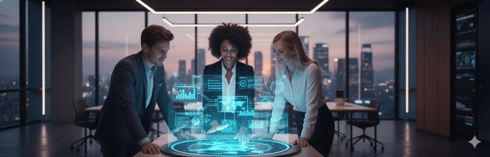 Personas trabajando en estrategia digital